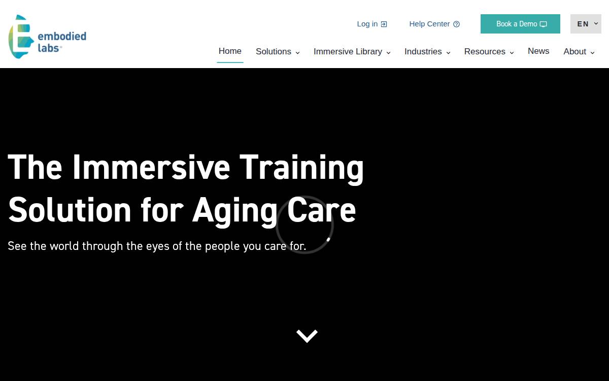 Embodied Labs website preview