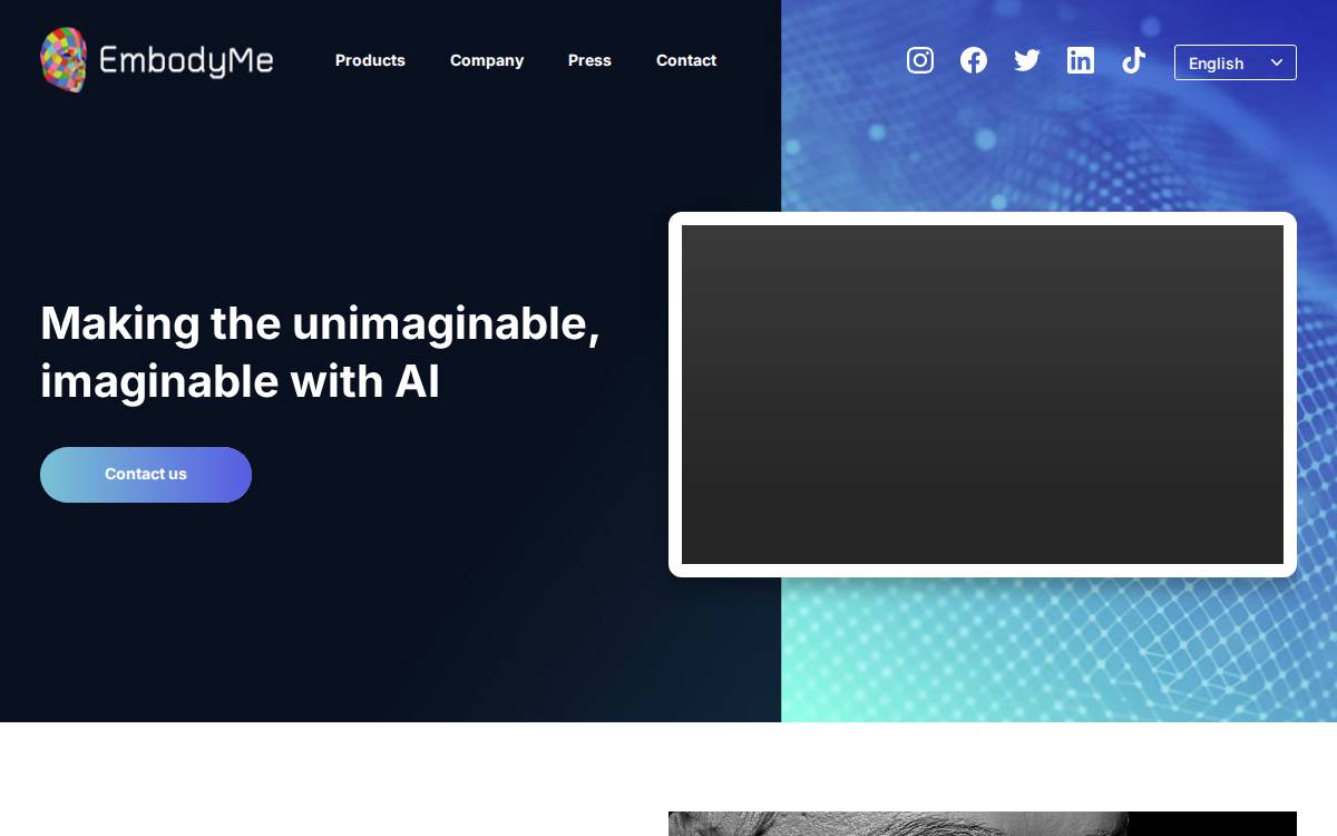 EmbodyMe website preview