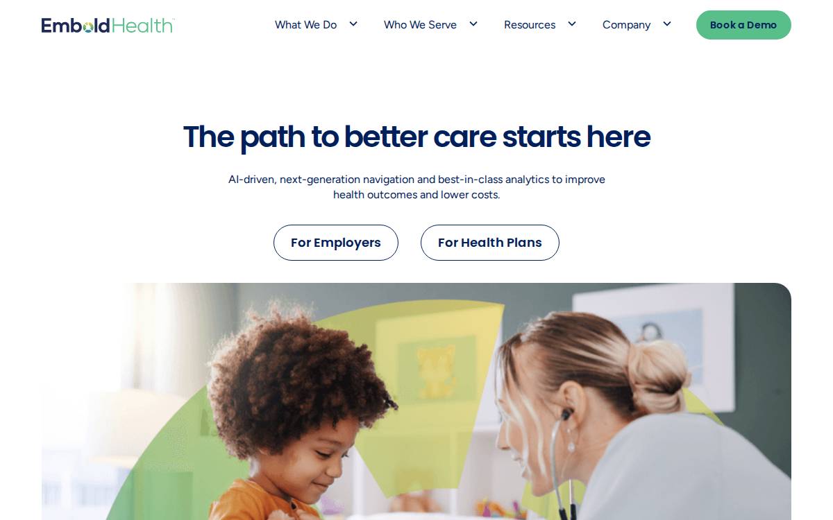Embold Health website preview
