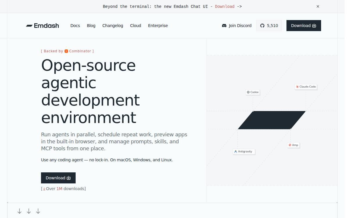 Emdash website preview