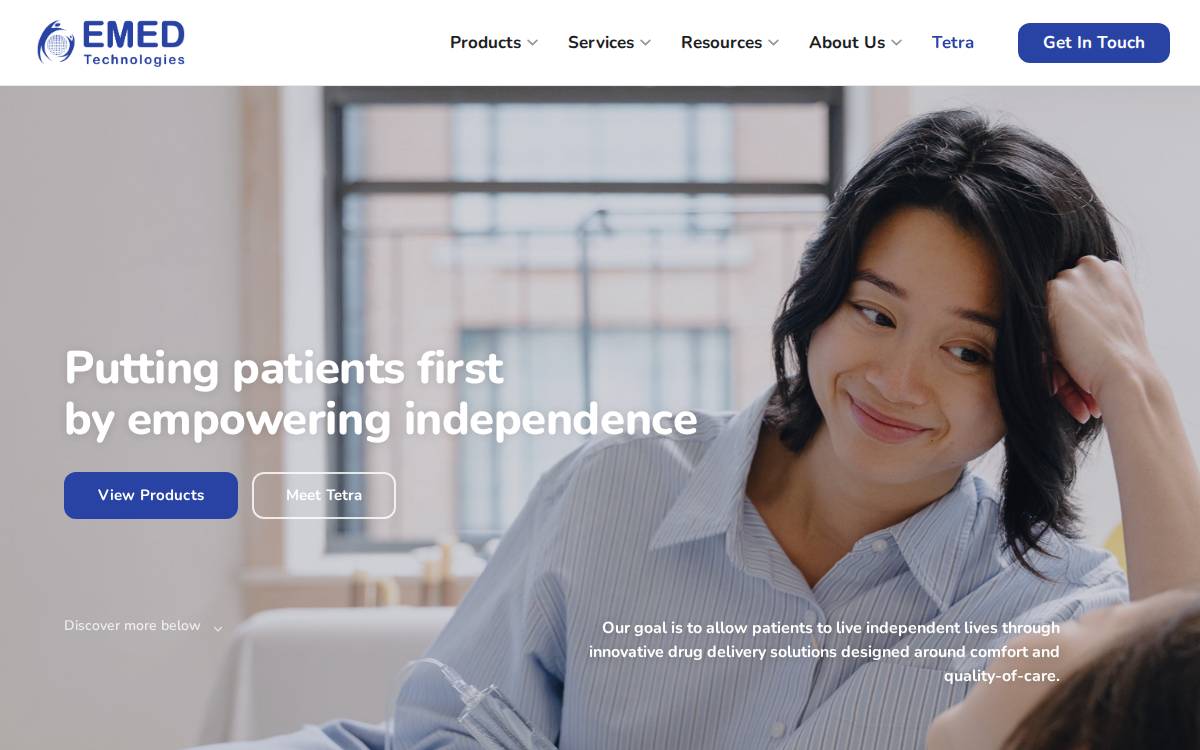 eMed Technologies website preview