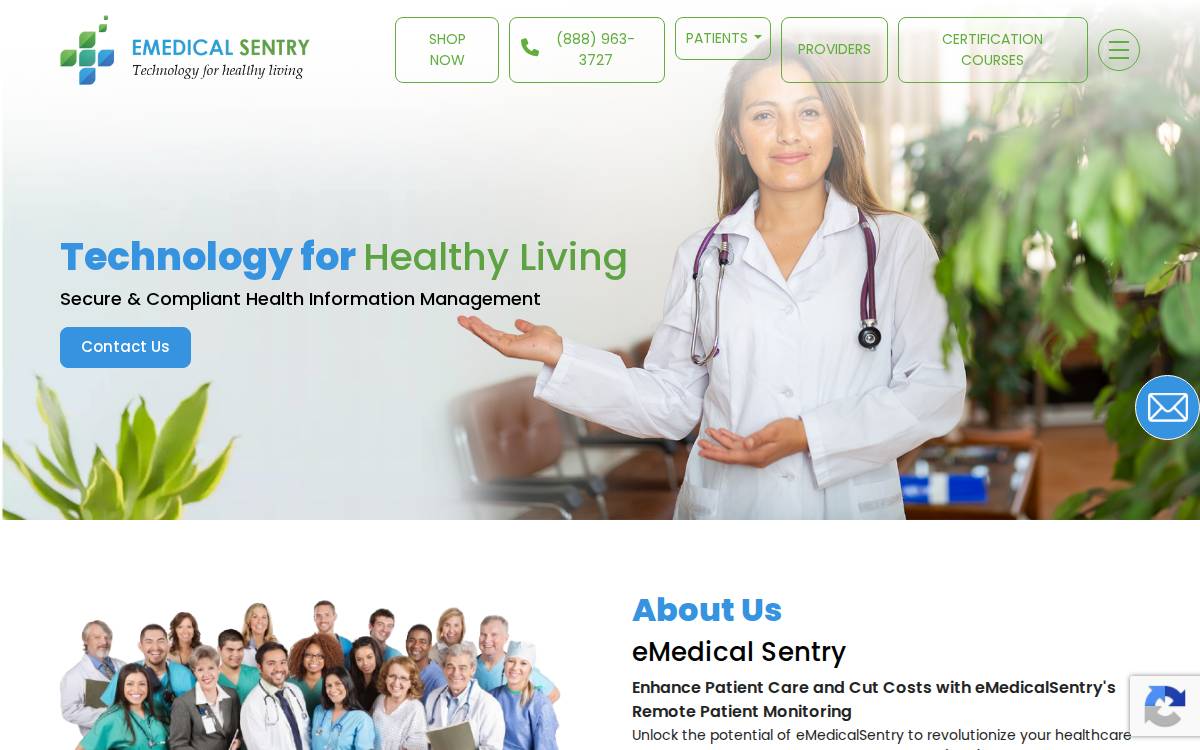 Emedicalsentry website preview