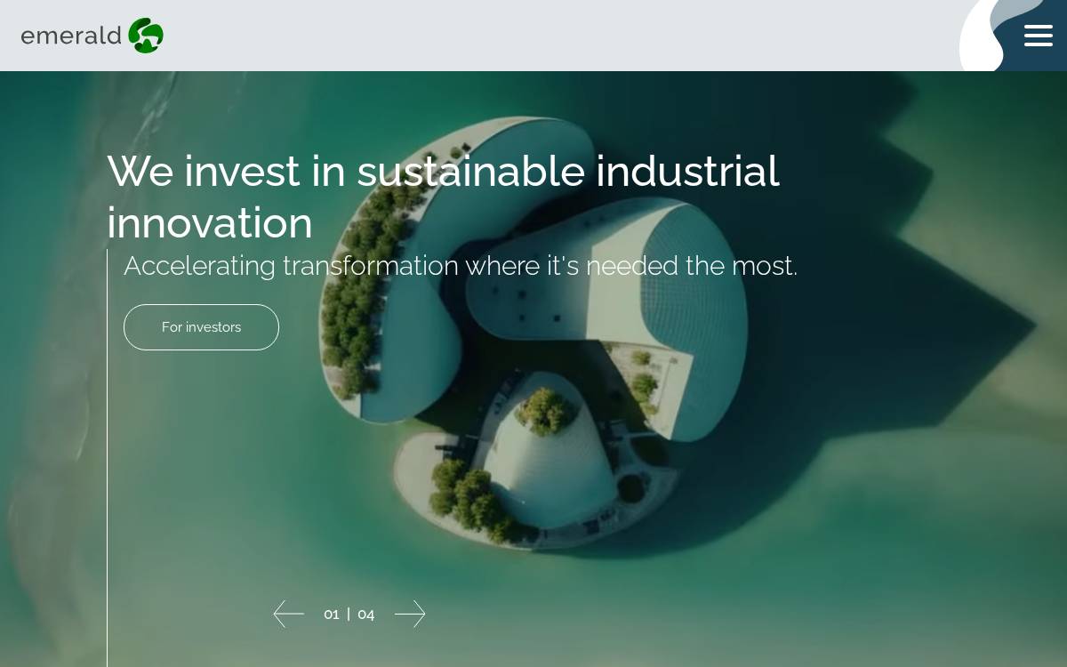 Emerald Technology Ventures website preview