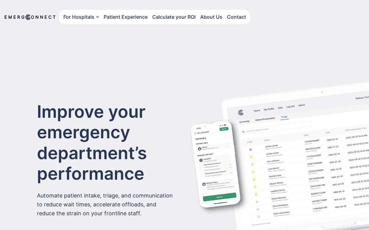 EmergConnect website preview