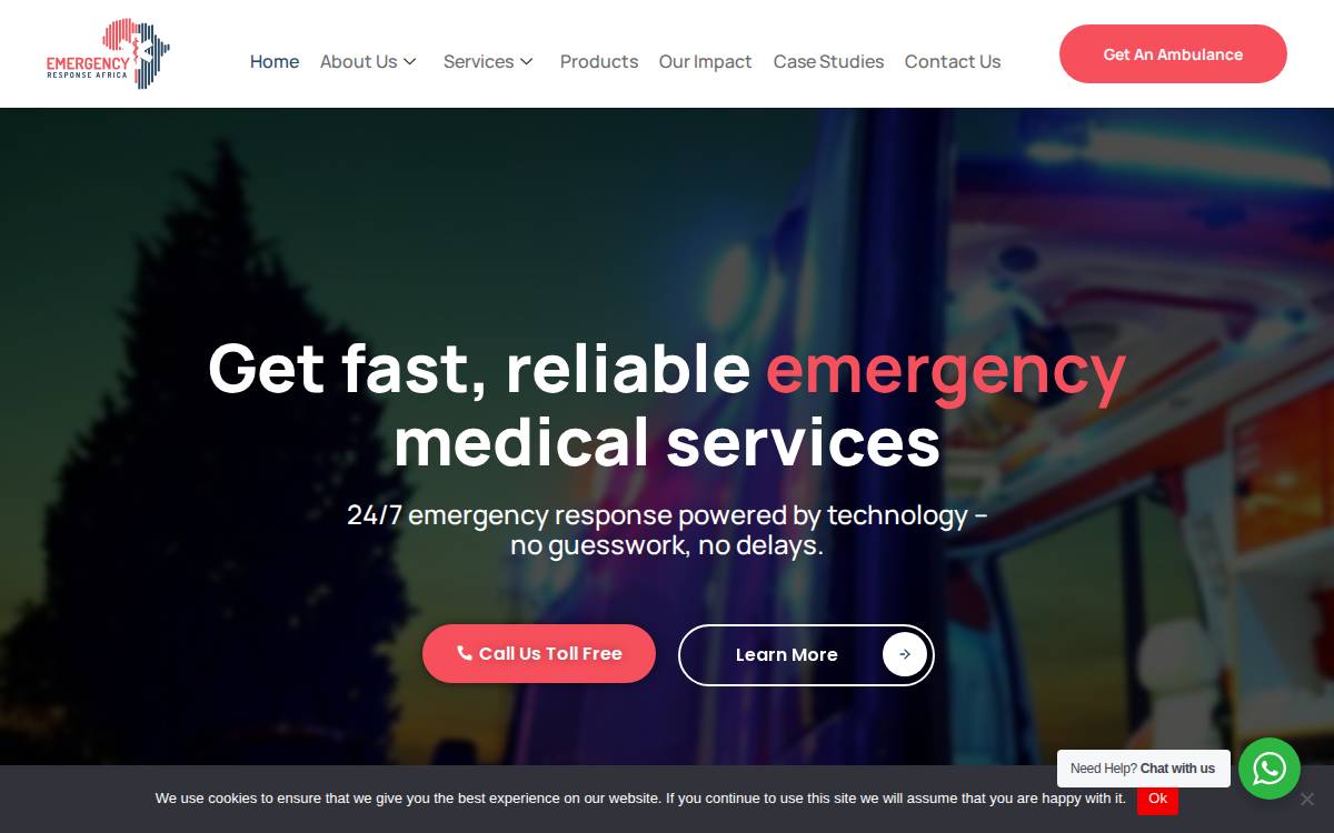 Emergency Response Africa website preview