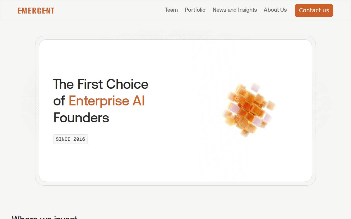 Emergent Ventures website preview