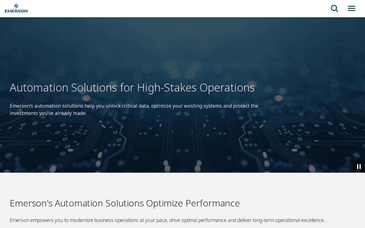 Emerson website preview