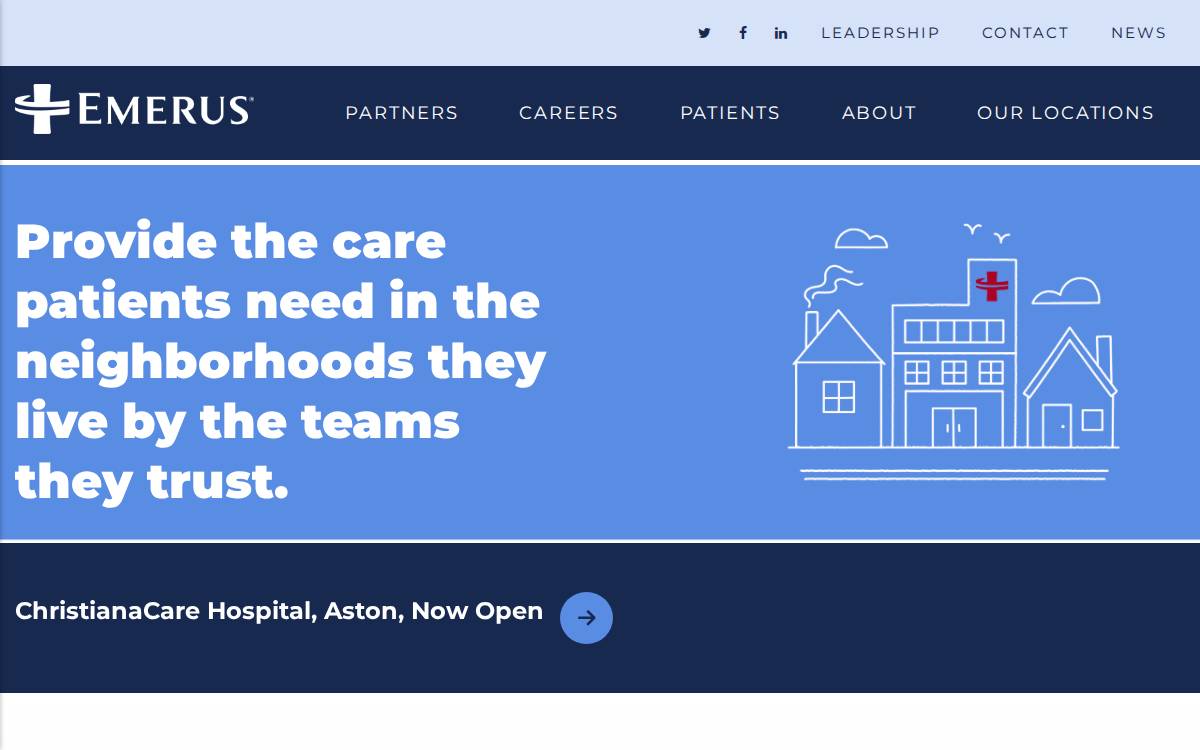 Emerus website preview