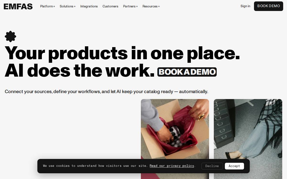 Emfas website preview