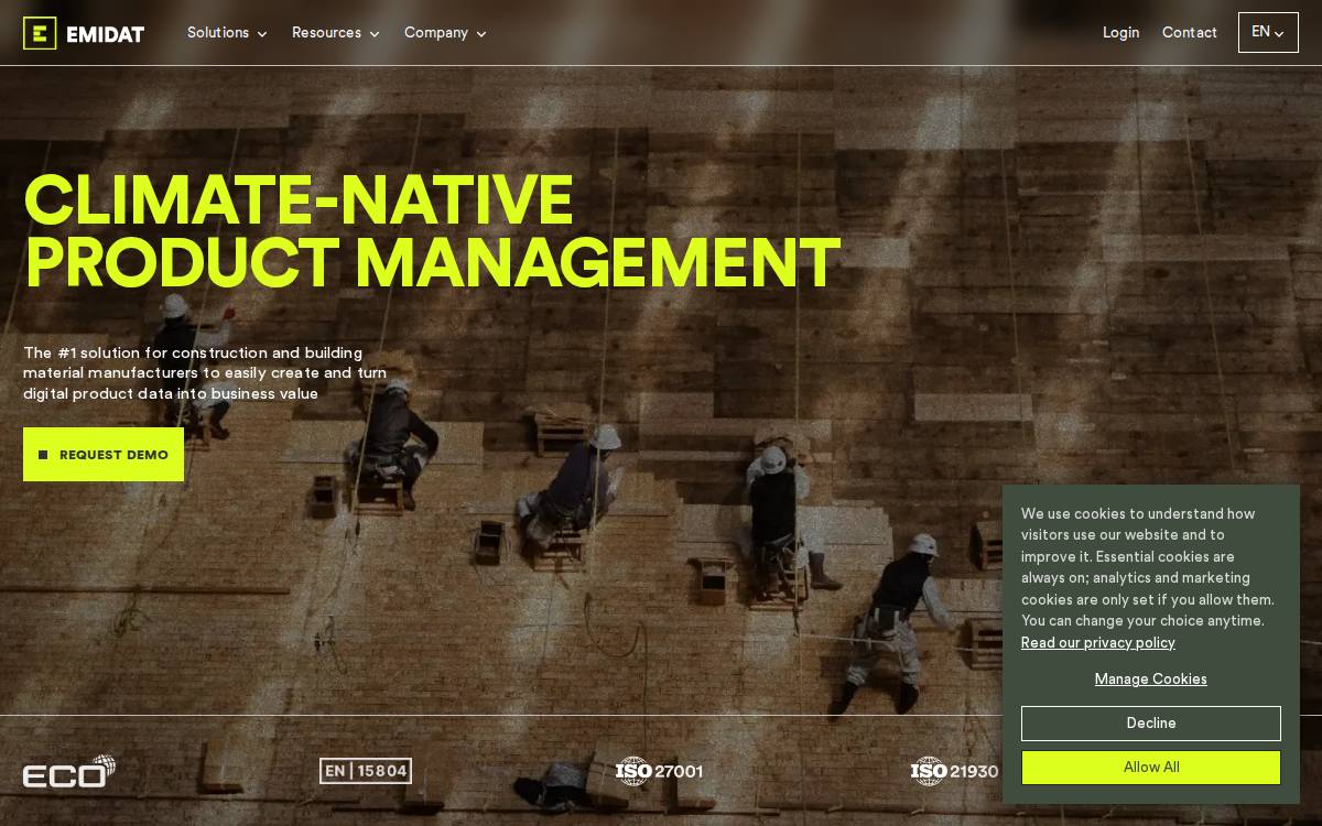 Emidat website preview