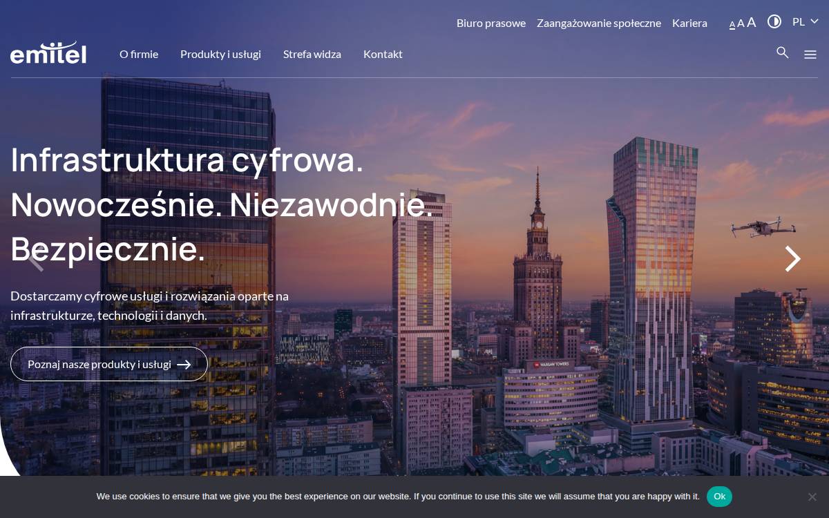 Emitel website preview