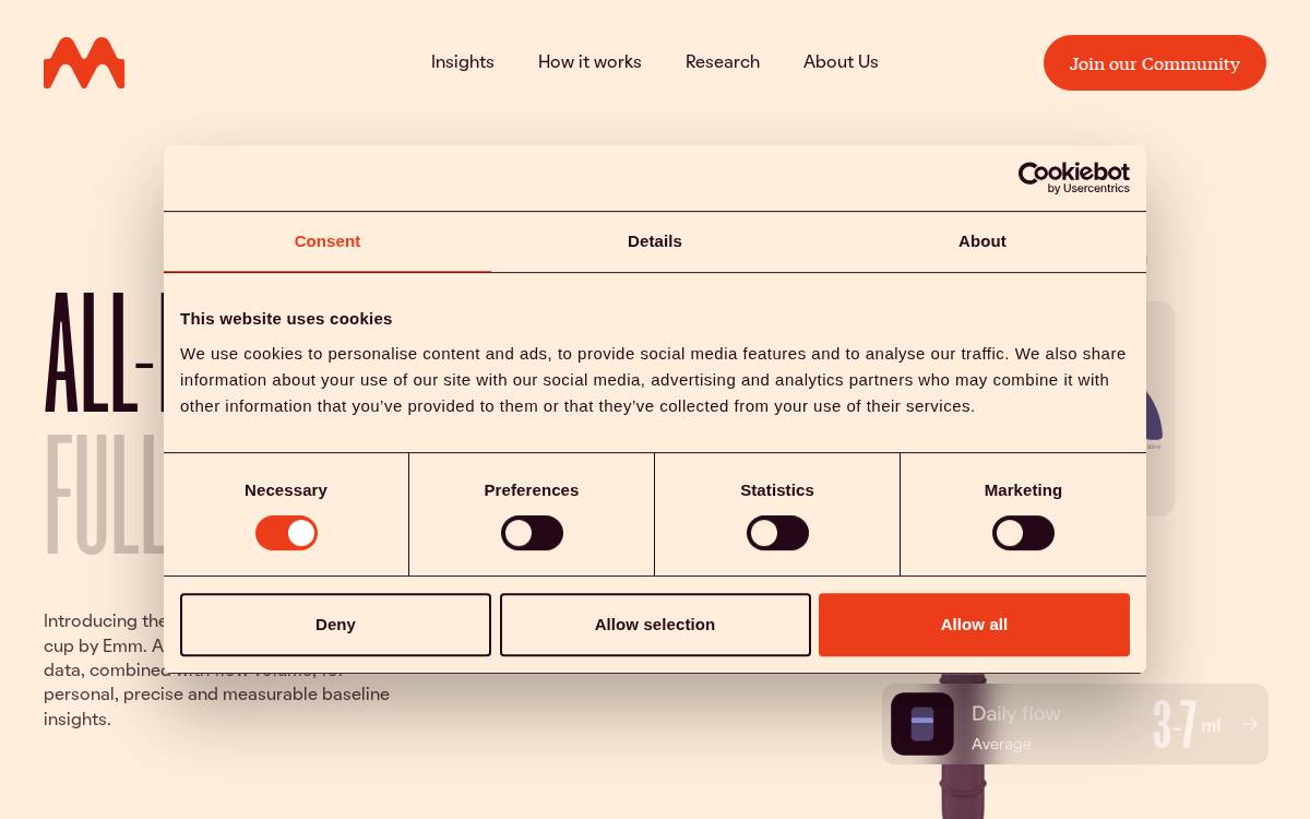 Emm website preview