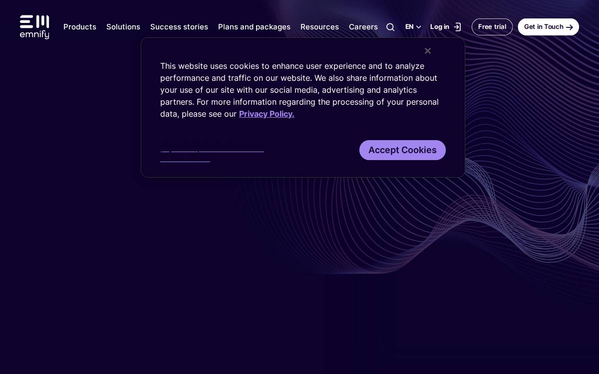 Emnify website preview