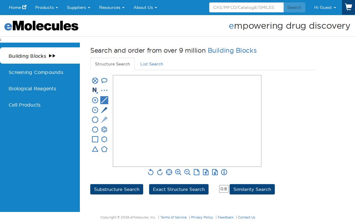 Emolecules website preview
