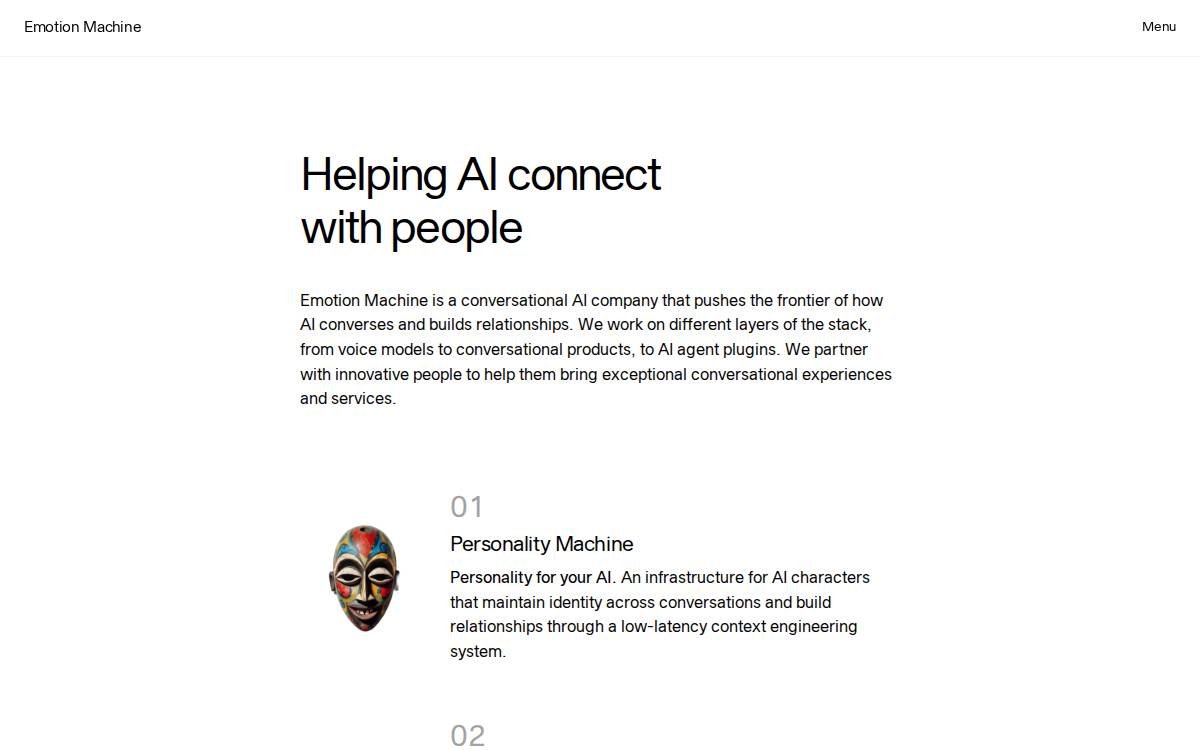 Emotion Machine website preview