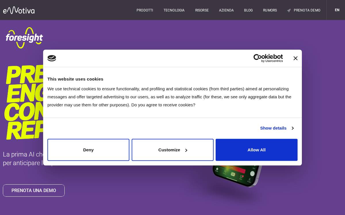 Emotiva website preview