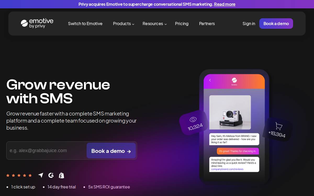 Emotive website preview