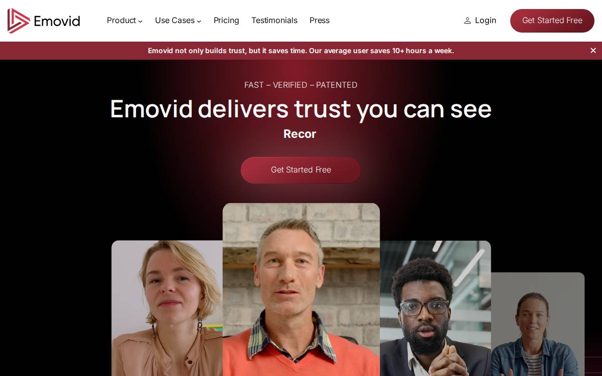 Emovid website preview