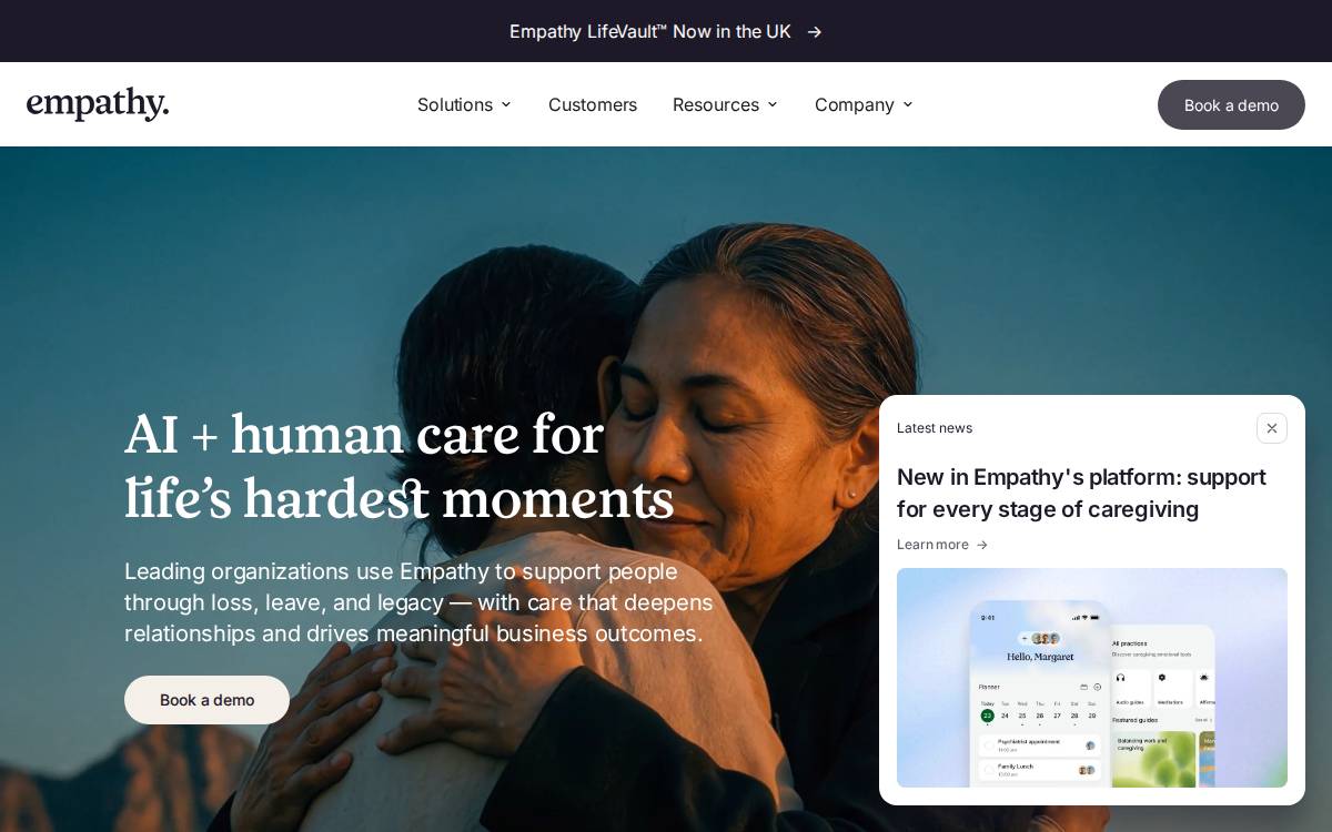 Empathy website preview