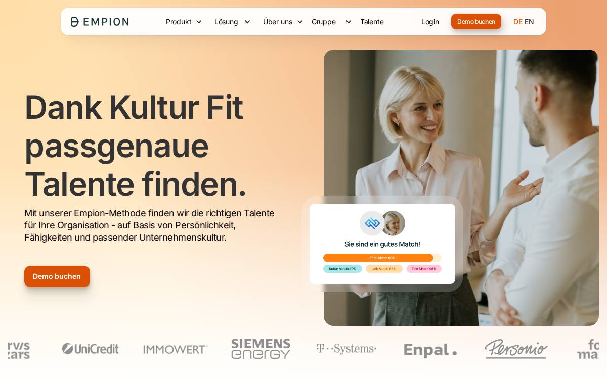 Empion website preview