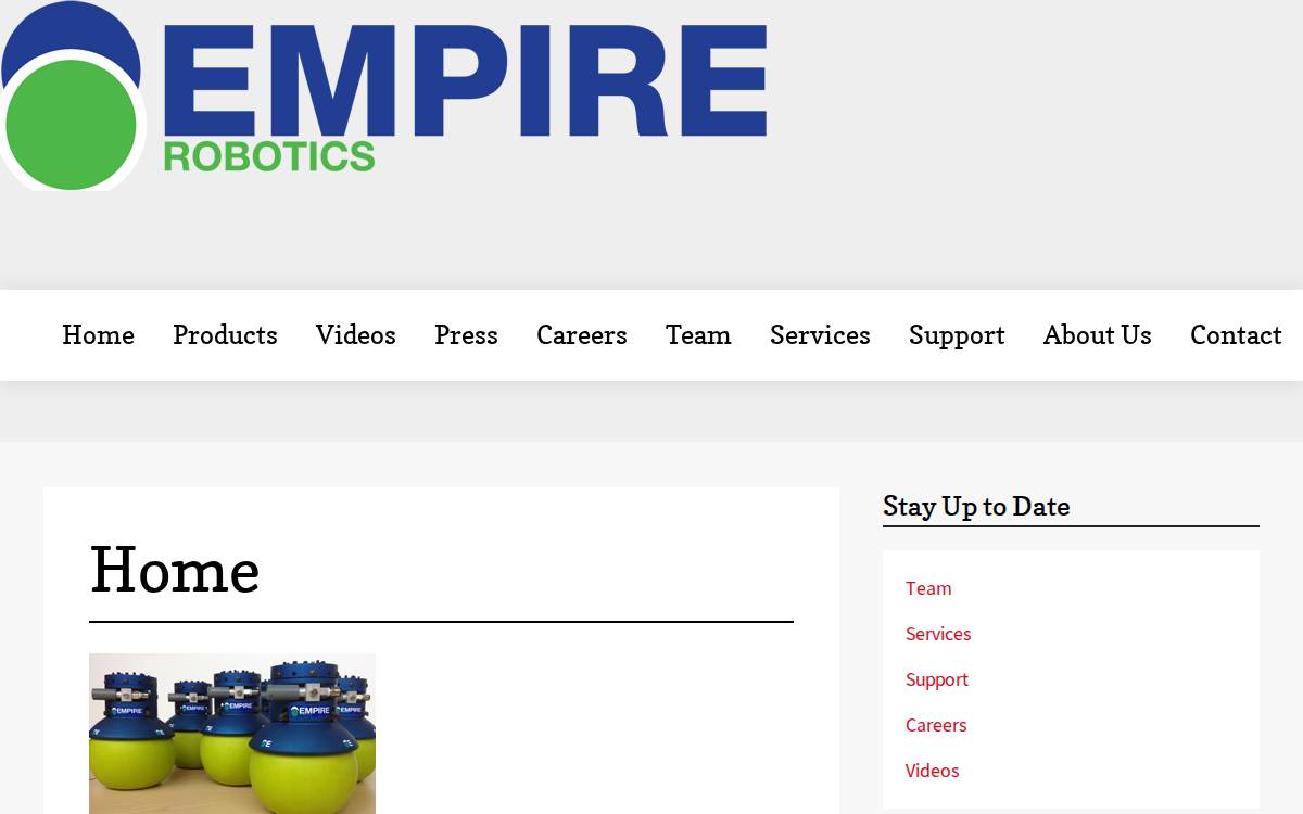 Empire Robotics website preview