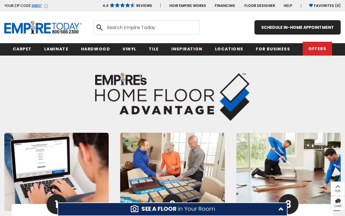 Empire Today website preview