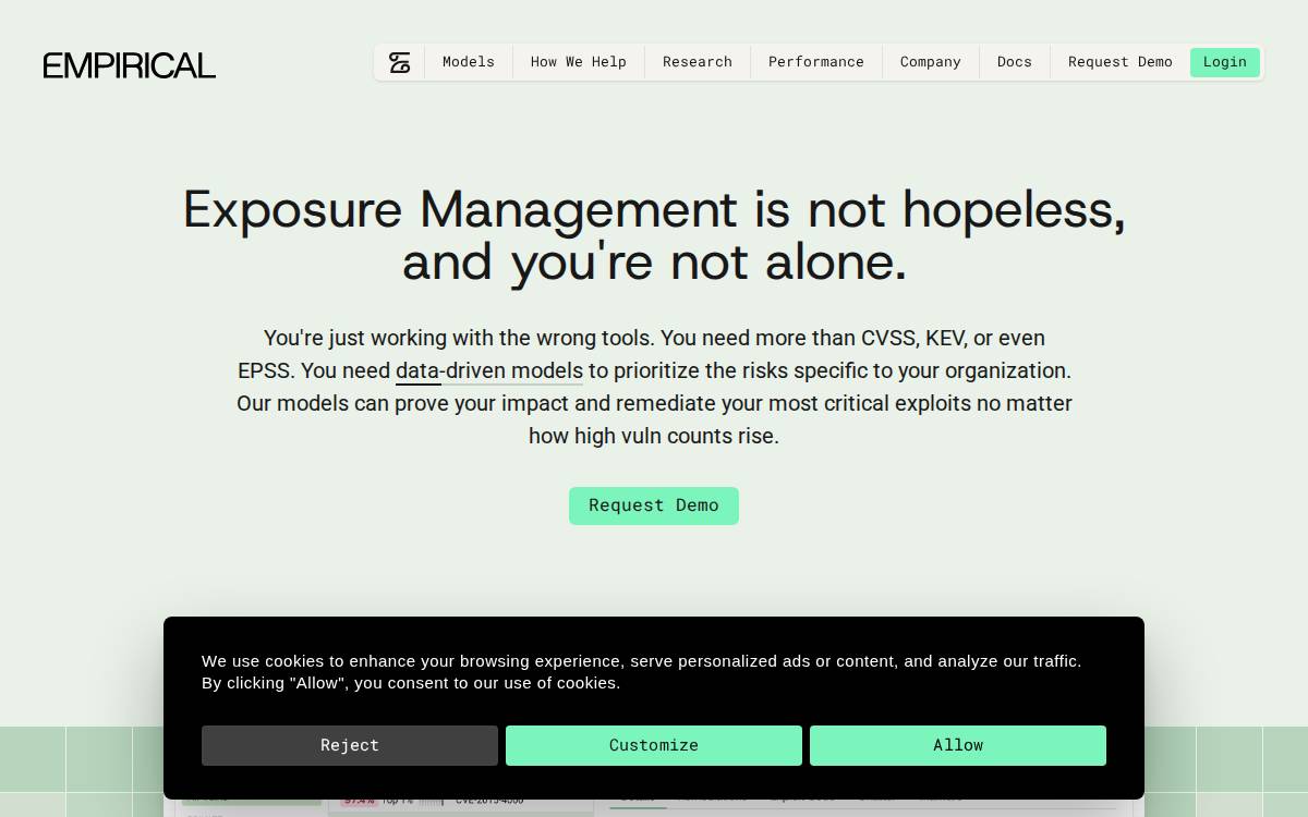 Empirical Security website preview