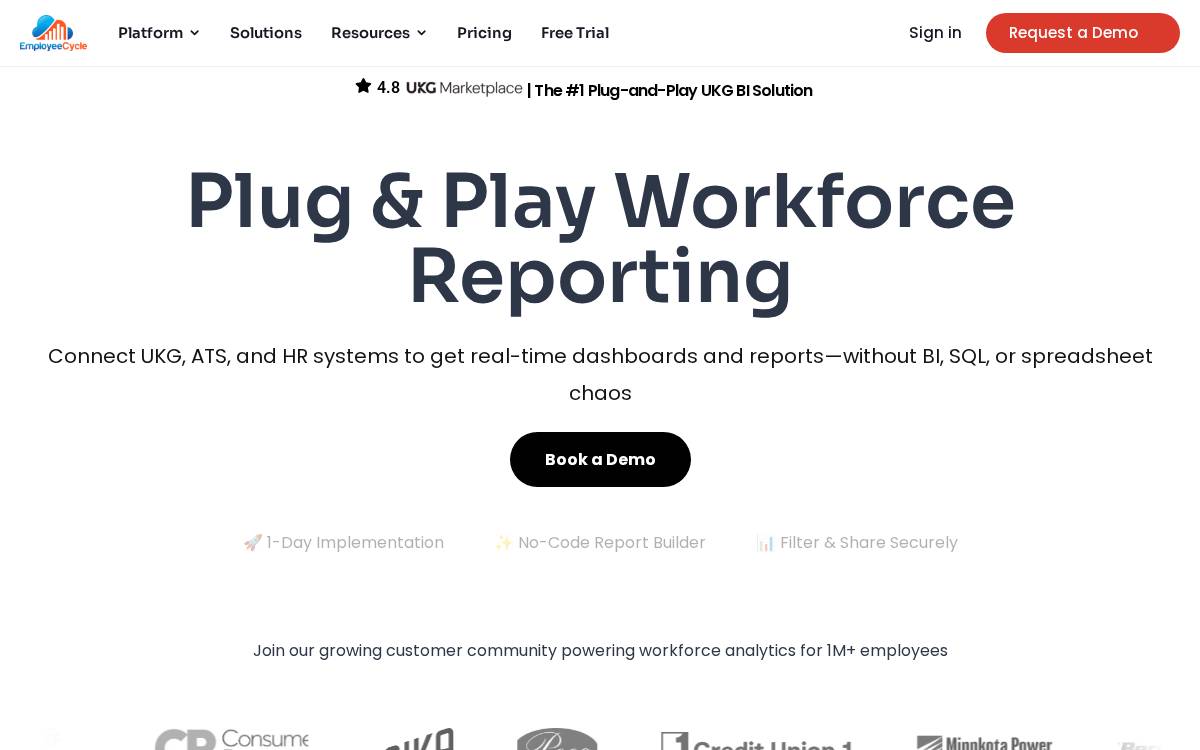 Employee Cycle website preview