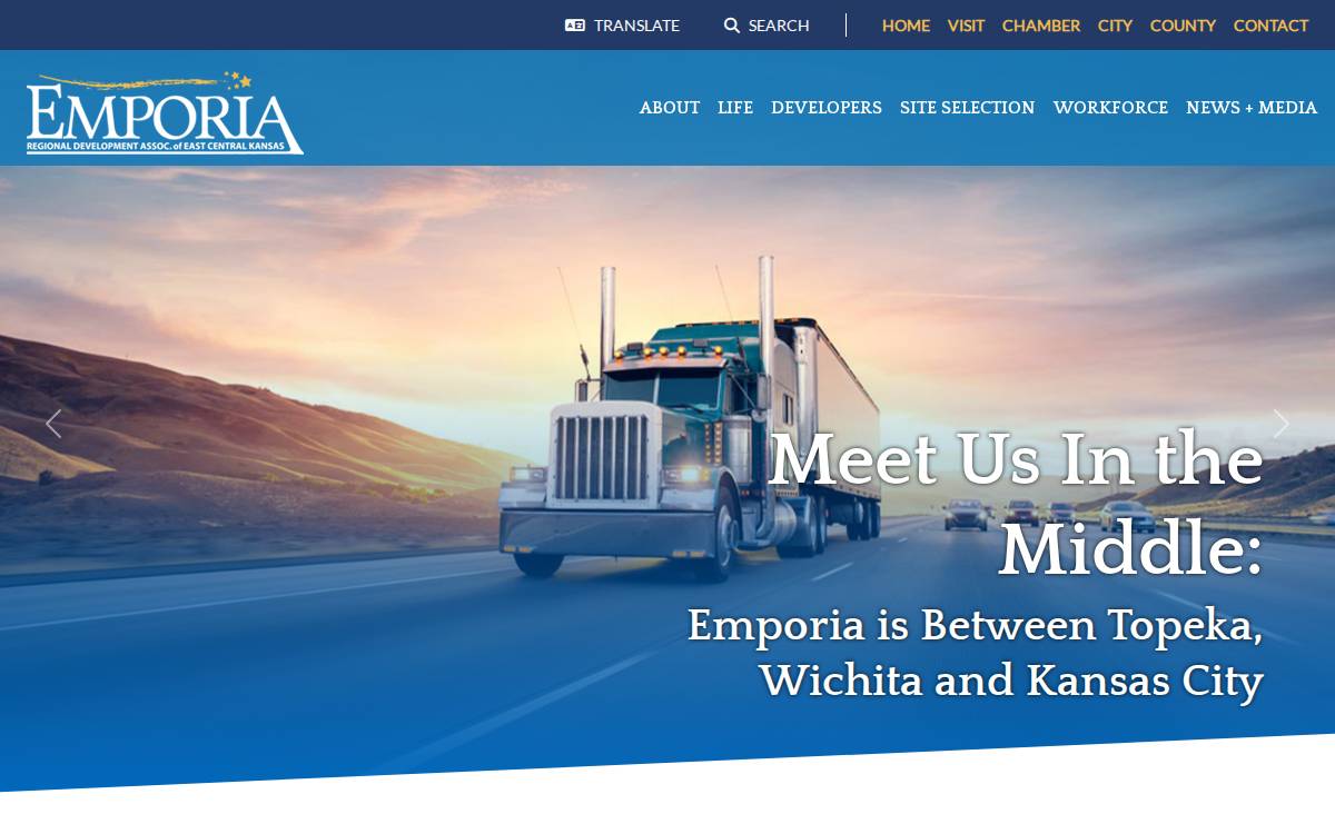 Emporia Regional Development Association website preview