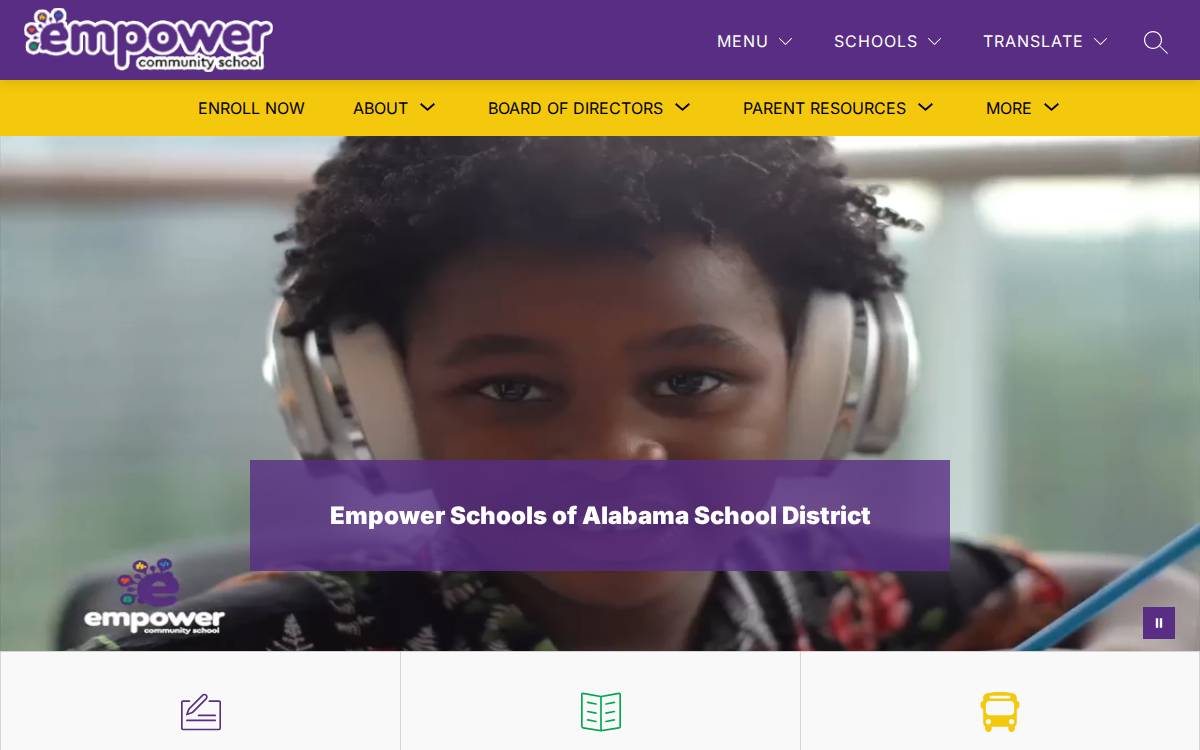 Empower Community School 1 School | AL Elementary website preview