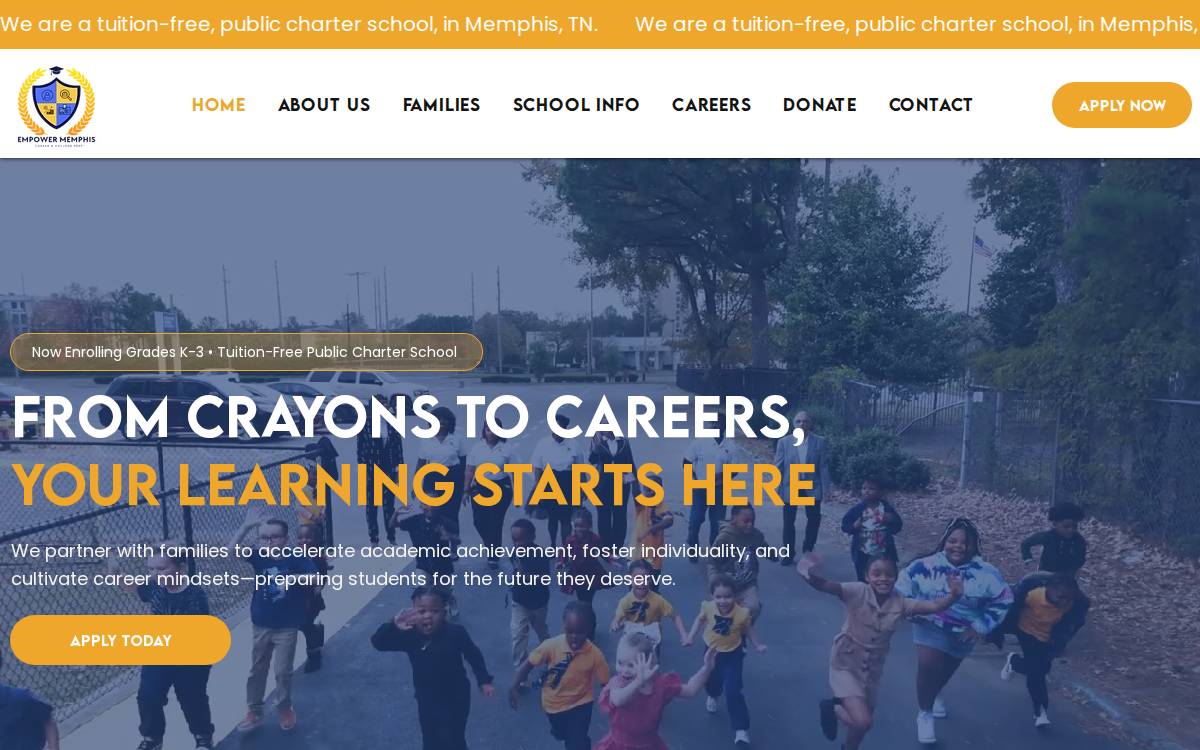 Empowercareerandcollegeprep website preview