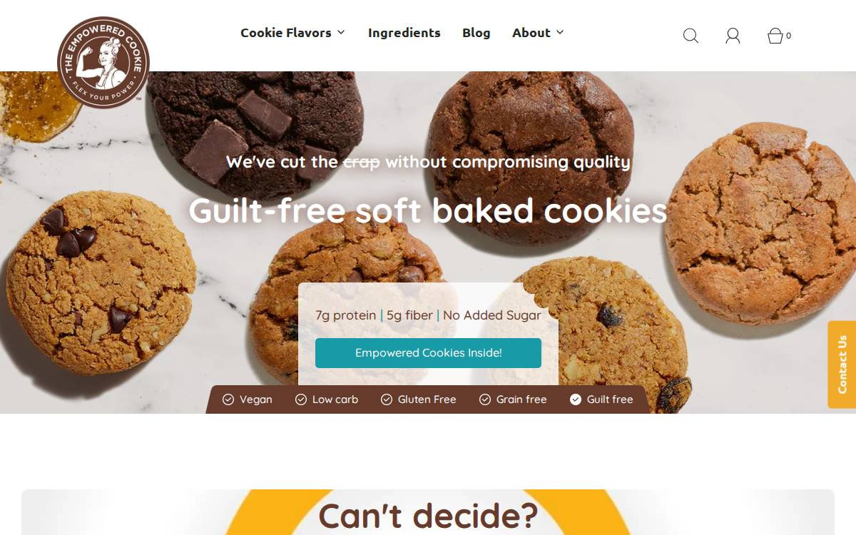 Empoweredcookie website preview