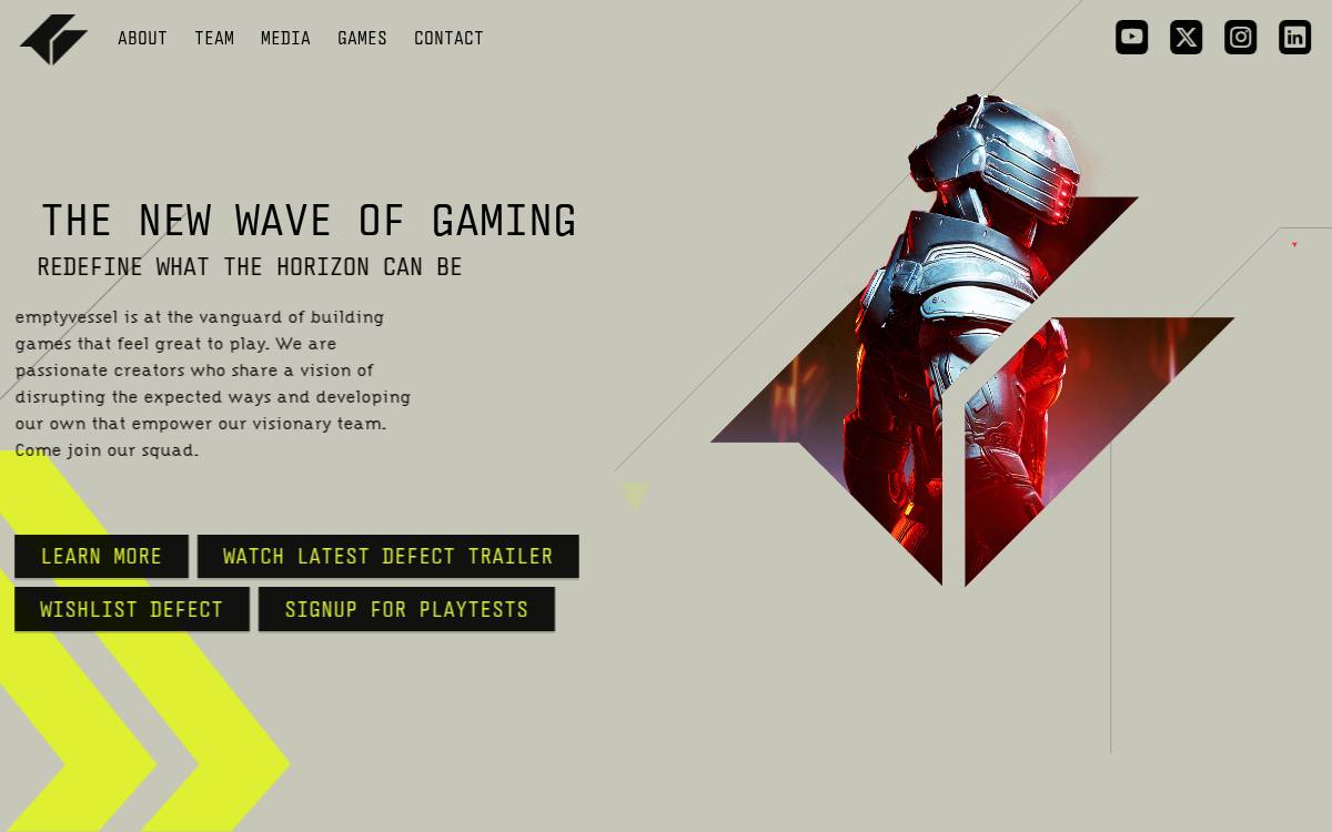 Empty Vessel website preview