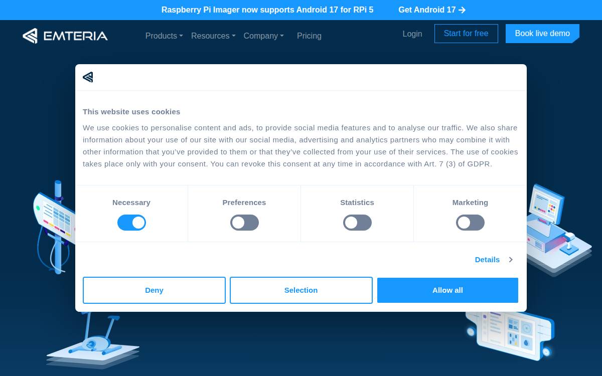 Emteria website preview