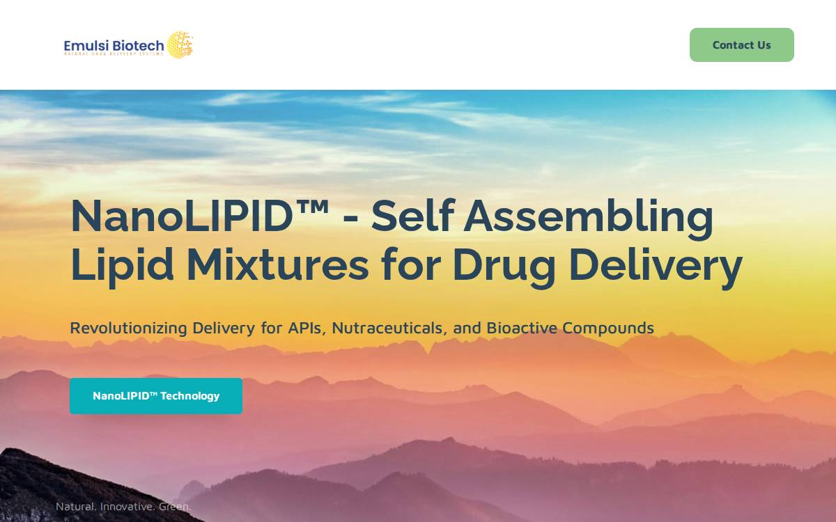 Emulsi Biotech AB website preview