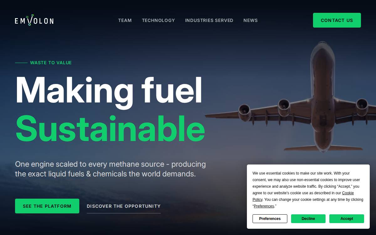 Emvolon website preview