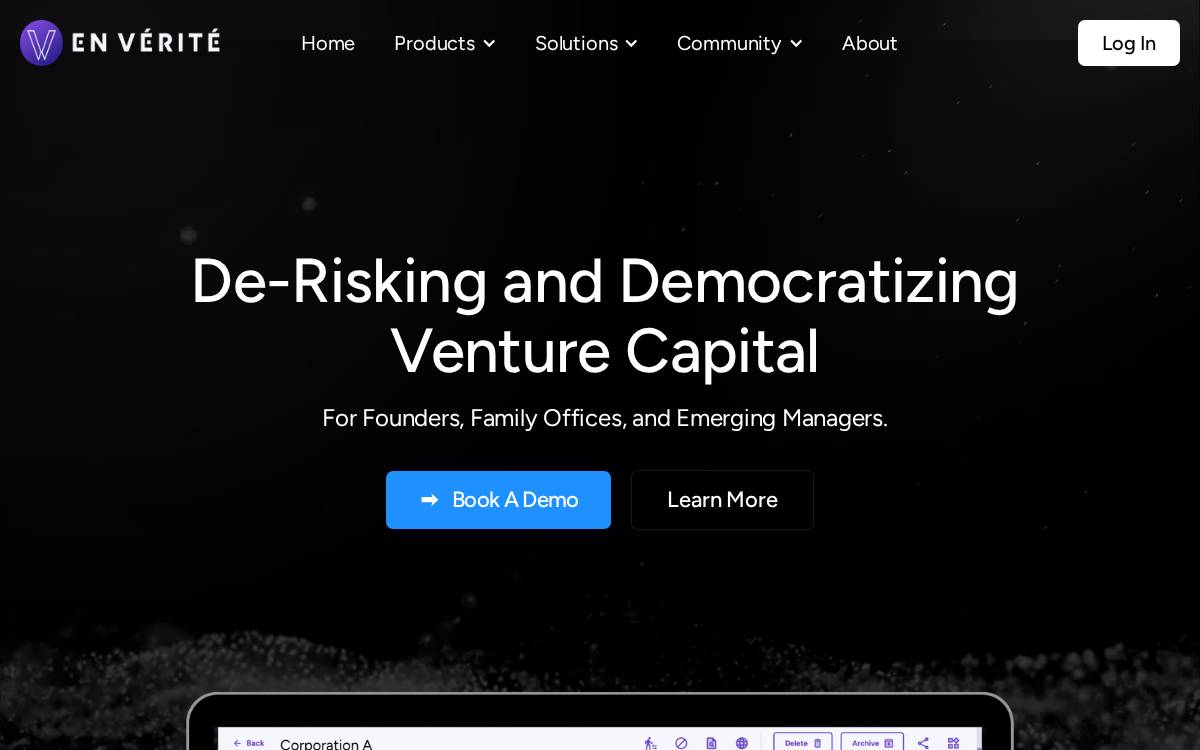 En Verite AI website preview