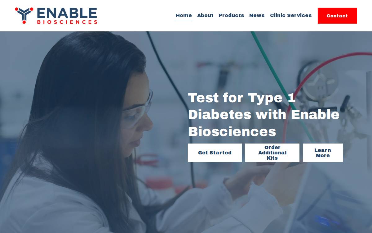 Enable Biosciences Inc. website preview