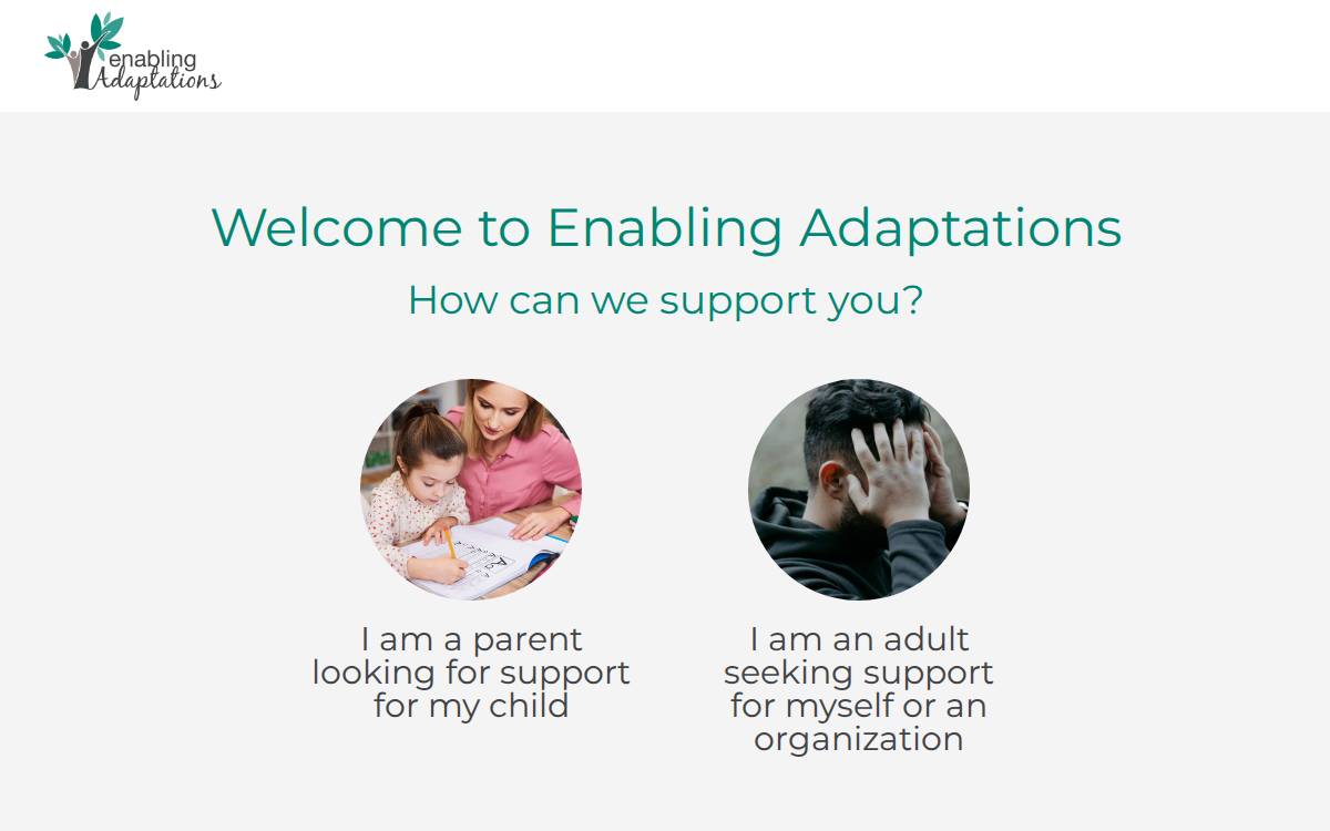 Enabling Adaptations Inc. Website website preview