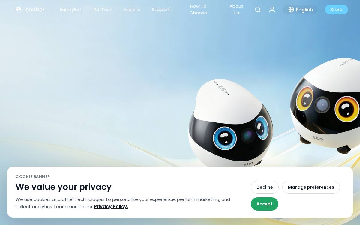 Enabot website preview