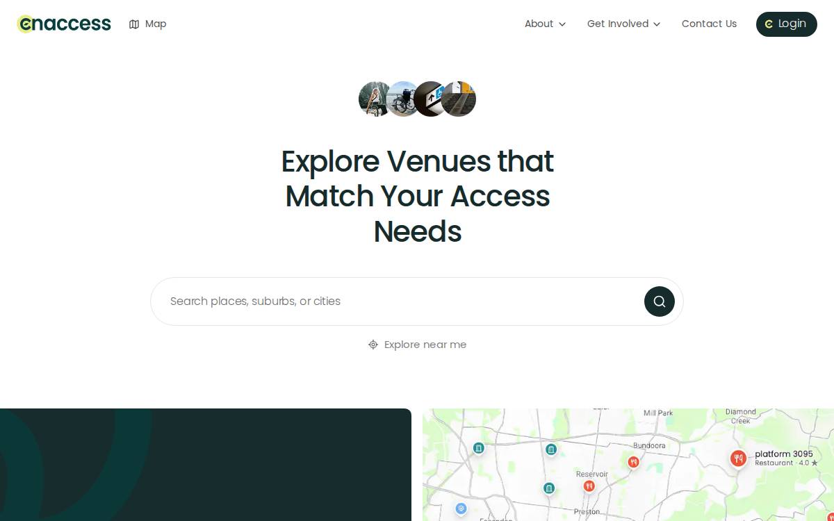 EnAccess Maps website preview