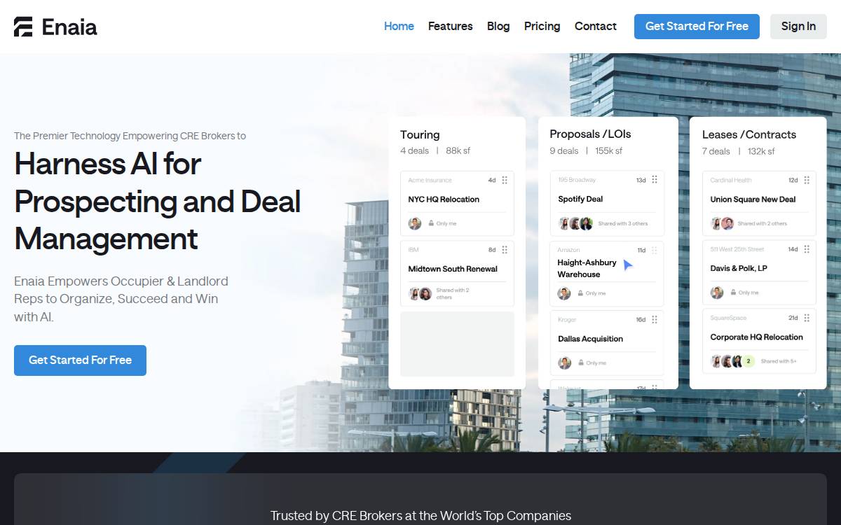 Enaia website preview