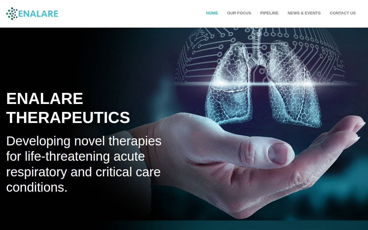 Enalare Therapeutics website preview