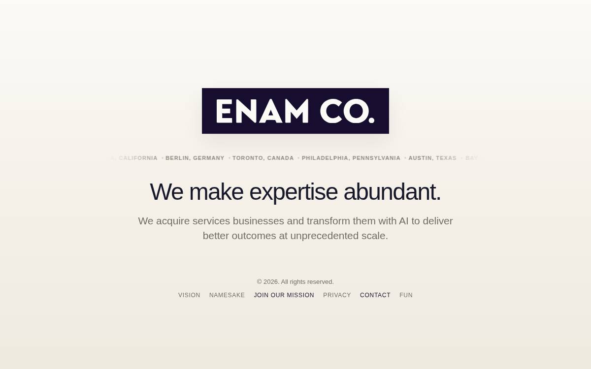 Enam Co website preview