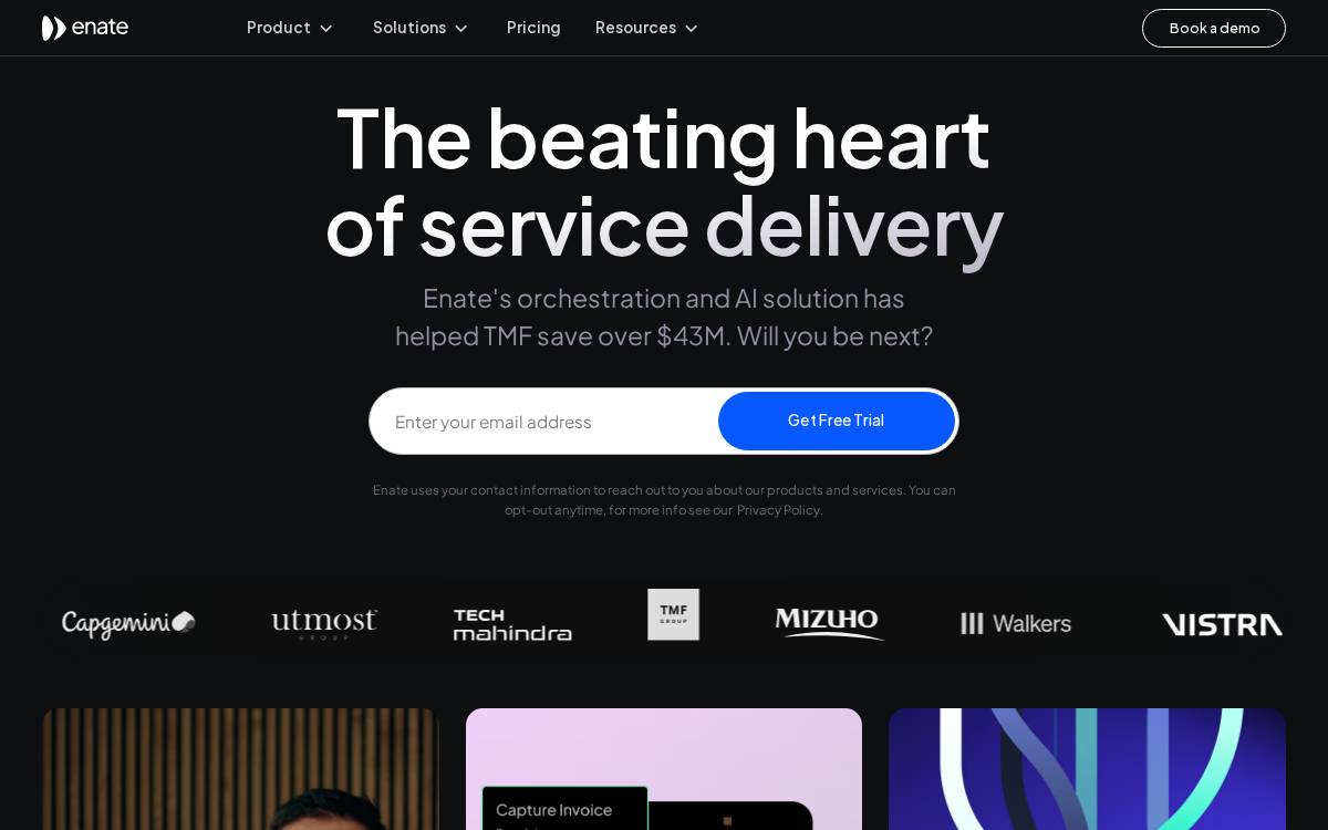 Enate website preview