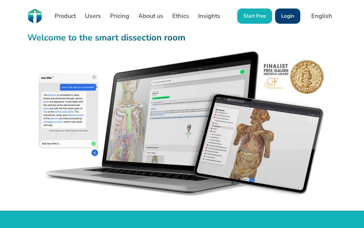 Enatom website preview