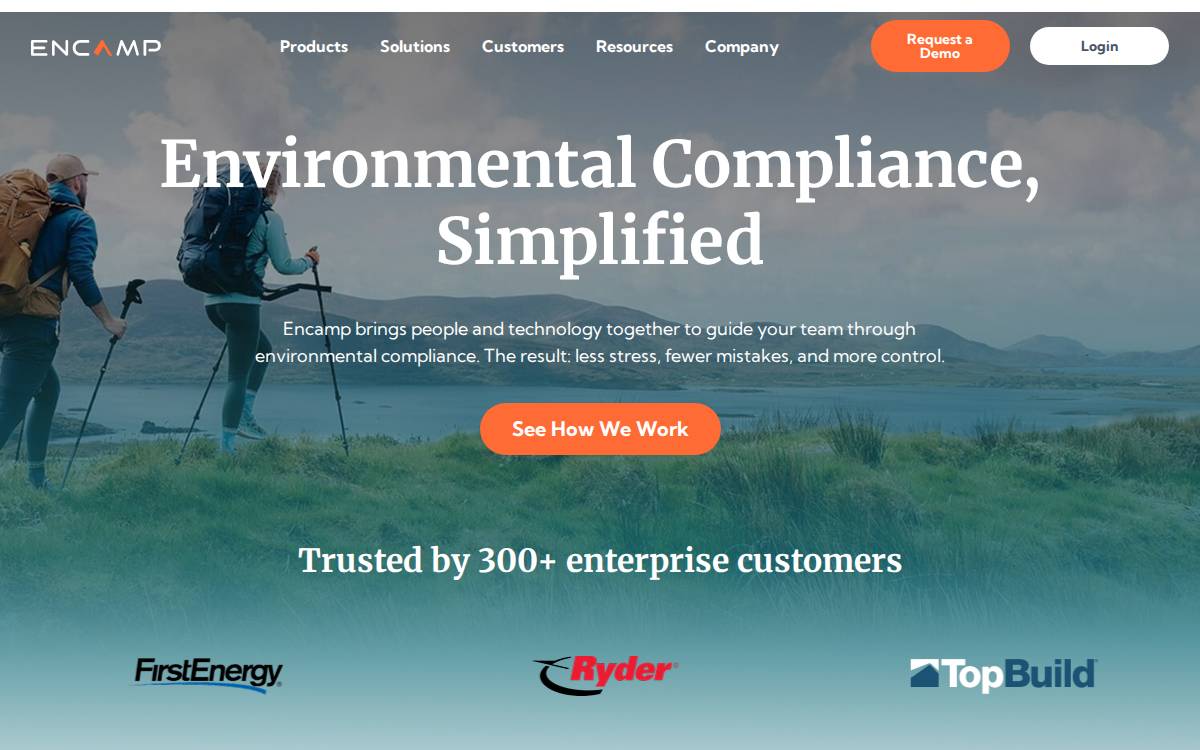 Encamp website preview