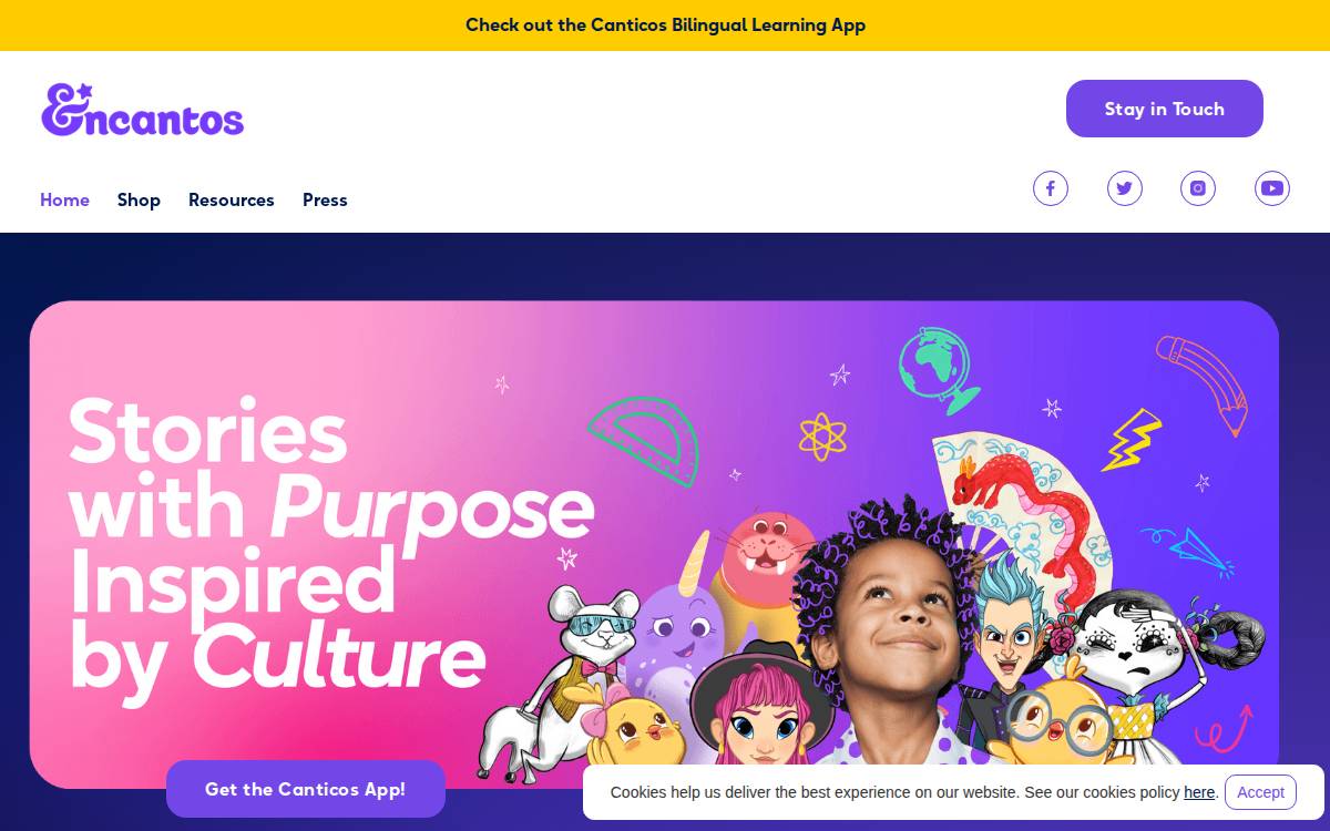 Encantos website preview