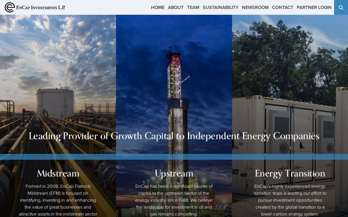 EnCap website preview