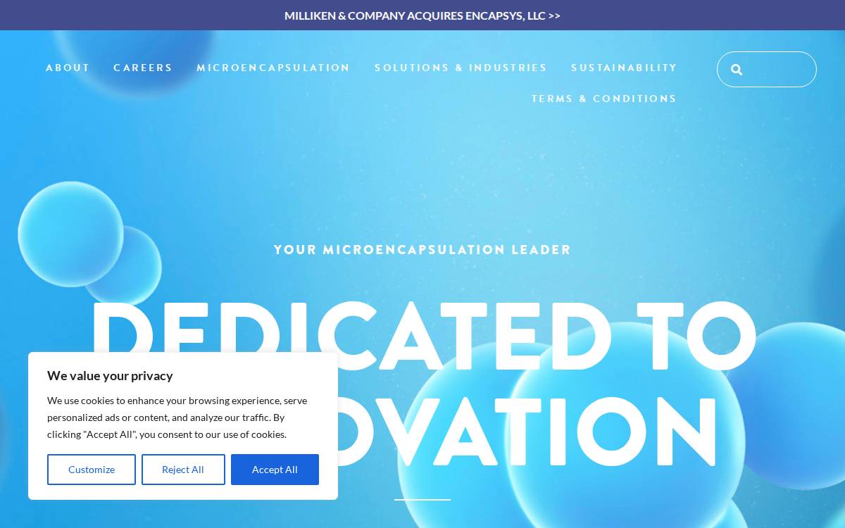 Encapsys LLC website preview